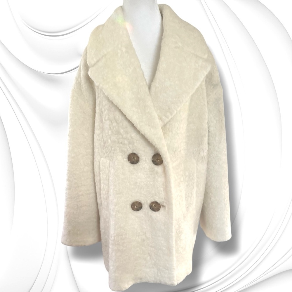 kate spade new york Teddy Faux Dux Wool Coat Size Medium - Picture 4 of 10